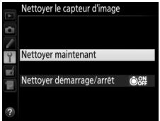 NIKON D7500 - Sélectionnez nettoyer maintenant. - 1