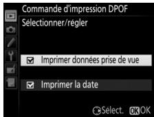 NIKON D7500 - Sélectionnez les options d'impression. - 1