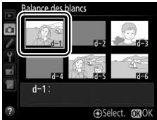 NIKON D7500 - Sélection d'un pré-réglage - 1