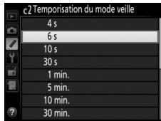 NIKON D7500 - C2: Temporisation du mode veille - 2