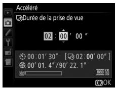 NIKON D7500 - Sélectionnez la durée de prise de vue. - 2