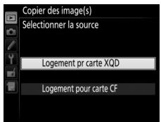 NIKON D7500 - Sélectionnez la carte source. - 2