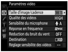 NIKON D7500 - Paramètres vidéo - 1