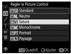 NIKON D7500 - Sélectionnez un picture control. - 2