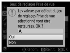 NIKON D7500 - Rétablissement des réglages par défaut - 1