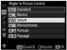 NIKON D7500 - Sélectionnez un picture control. - 1