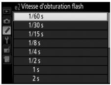 NIKON D7500 - E2: vitesse d'obturation flash - 1