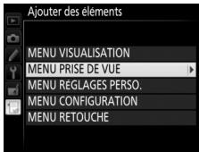 NIKON D7500 - Sélectionnez un menu. - 2