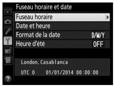 NIKON D7500 - Sélectionnez un fuseau horaire - 2