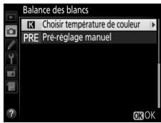 NIKON D7500 - Sélectionnez choisir température de couleur. - 1