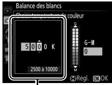 NIKON D7500 - Sélectionnez une valeur pour ambre-bleu. - 2