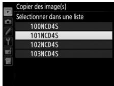 NIKON D7500 - Sélectionnez un dossier de destination. - 2