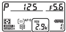 NIKON D7500 - Vérifiez le nombre de vues restantes. - 1