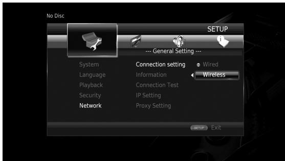YAMAHA BD-A1040 - Einstellung der Drahtlosverbindung - 1