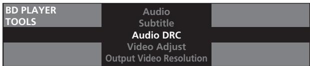 PIONEER BDP-170 - Sélectionnez et validez Audio DRC. - 2