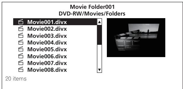 PIONEER BDP-170 - Sélectionnez et validez le fjichier que vous voulez dire. - 1