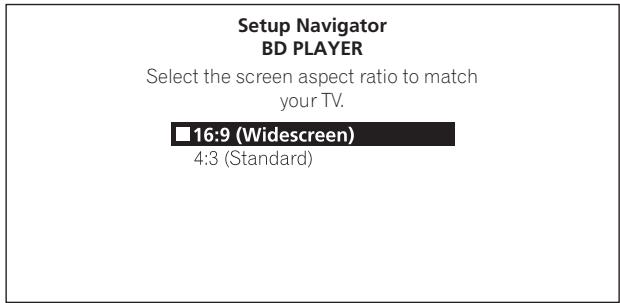 PIONEER BDP-170 - Sélectionnez le format de l'image du téléviseur. - 1