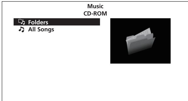 PIONEER BDP-170 - Sélectionnez Folders ou All Songs. - 1
