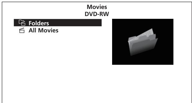 PIONEER BDP-170 - Sélectionnez Folders ou All Movies. - 1