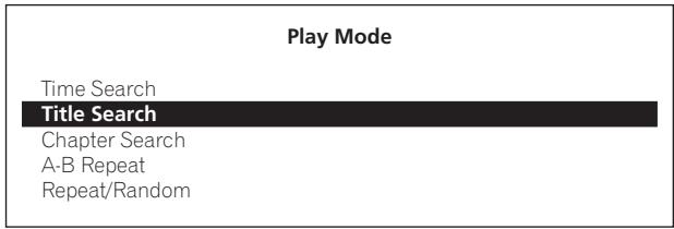 PIONEER BDP-170 - Sélectionnéz le type de recherche. - 2