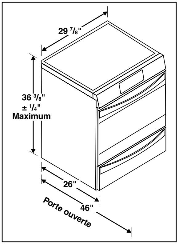 FRIGIDAIRE CGIS3065PF - Espaces prévus et dimensions - 2