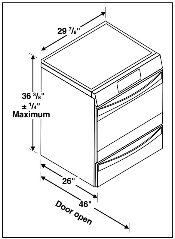 FRIGIDAIRE CGIS3065PF - Clearances and Dimensions - 2