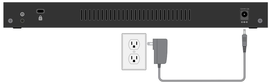 NETGEAR SWITCH GS105E-200PES - SWITCH GS108E-300PES - Step 2. Connect to power. - 1