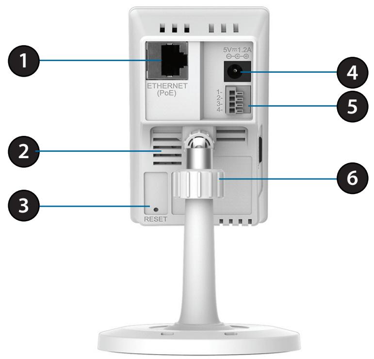 1 ETHERNET (PoE) 5V=1.2A 1-2- 3- 4- 2 3 RESET 4 5 6