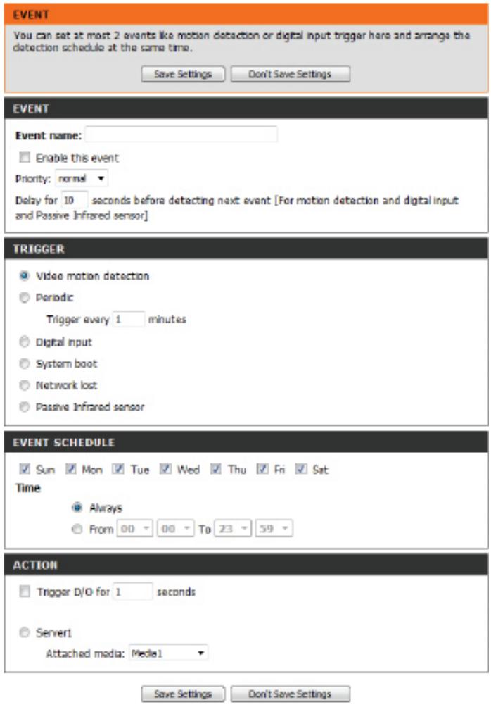 D-LINK DGS-1210-28MP - Ajout d'un événement - 1