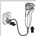 PHILIPS S5550 SHAVER SERIES 5000 - Carga con el adaptor - 1