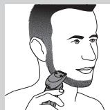 PHILIPS S5550 SHAVER SERIES 5000 - Anvanda skaggstylingtillbehoret med kammen - 3
