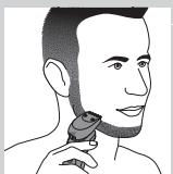 PHILIPS S5550 SHAVER SERIES 5000 - Using the beard styler attachment with comb - 2