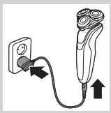 PHILIPS S5550 SHAVER SERIES 5000 - Ladda med adaptern - 1