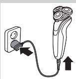 PHILIPS S5550 SHAVER SERIES 5000 - Charging with the adapter - 2