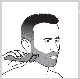 PHILIPS S5070 S5065 AQUATOUCH SHAVER SERIES 5000 - Utilizzato dell'accessorio regolabarba con il pettine - 4