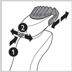 PHILIPS S5070 S5065 AQUATOUCH SHAVER SERIES 5000 - Using the Beard Styler attachment with comb - 2