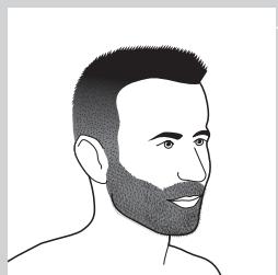 PHILIPS S5070 S5065 AQUATOUCH SHAVER SERIES 5000 - Brug af skægystylertilbehøret.uden kam - 5