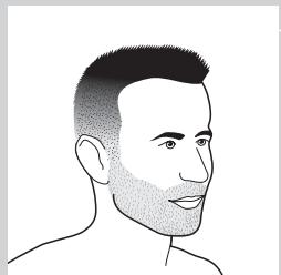PHILIPS S5070 S5065 AQUATOUCH SHAVER SERIES 5000 - Brug af skægystylertilbehøret.uden kam - 4