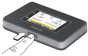 NETGEAR AC1900 NIGHTHAWK X10 AD7200 - To insert the micro-SIM card: - 2
