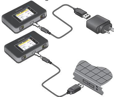NETGEAR AC1900 NIGHTHAWK X10 AD7200 - To recharge your battery: - 1