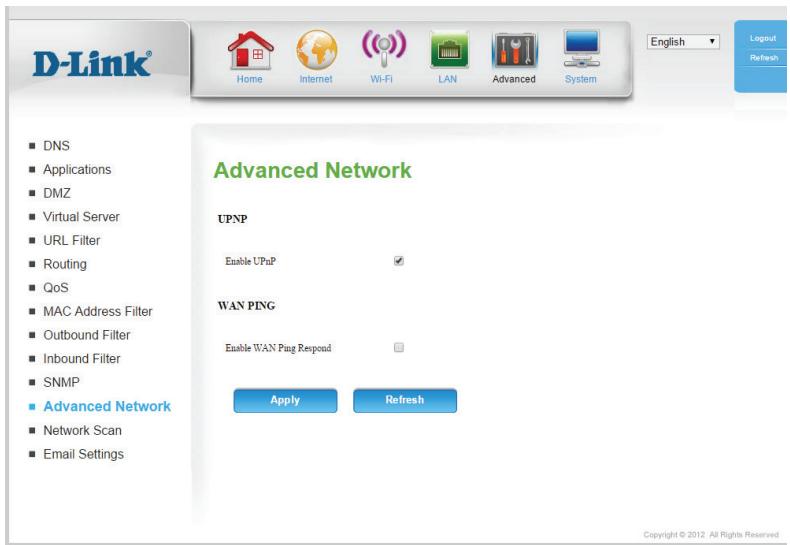 D-LINK DSL-3682 - Réseau avancé - 1