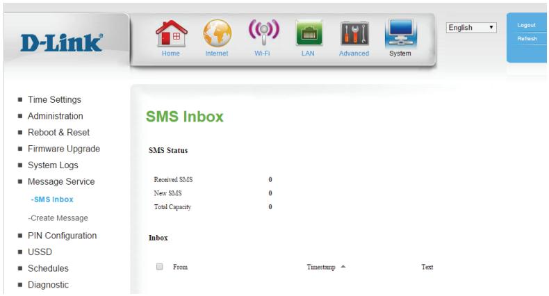 D-LINK DSL-3682 - Boîte de réception SMS - 1