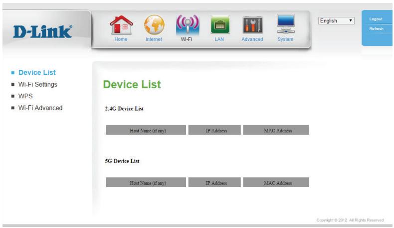 D-LINK DSL-3682 - Liste des périphériques - 1