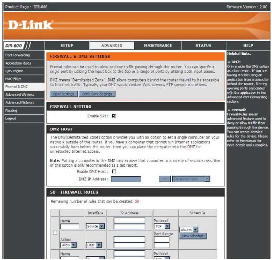 D-LINK DIR-895L - Firewall &amp; DMZ (pare-feu et DMZ) - 1