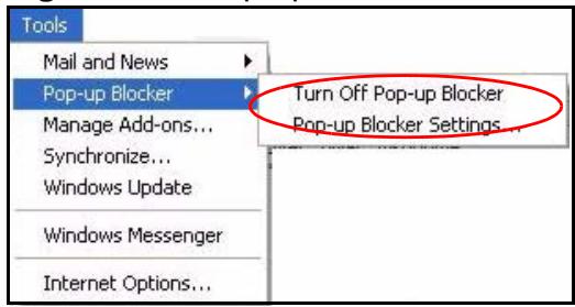 ZYXEL LTE7460 - Disable Pop-up Blockers - 1