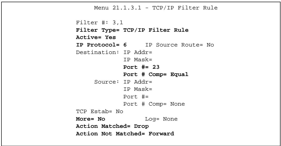 ZYXEL LTE7460 - Example Filter - 2
