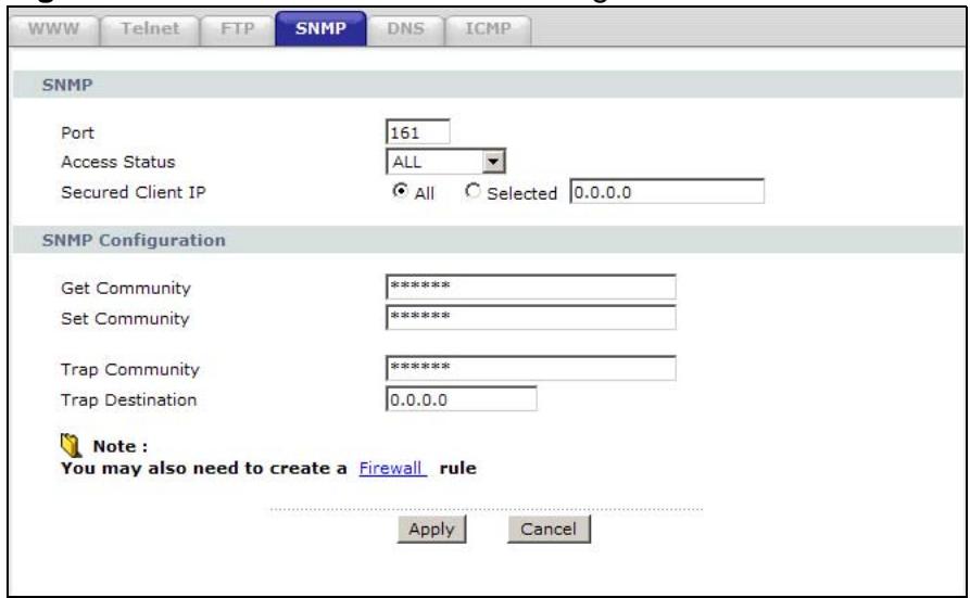 ZYXEL LTE7460 - Configuring SNMP - 1
