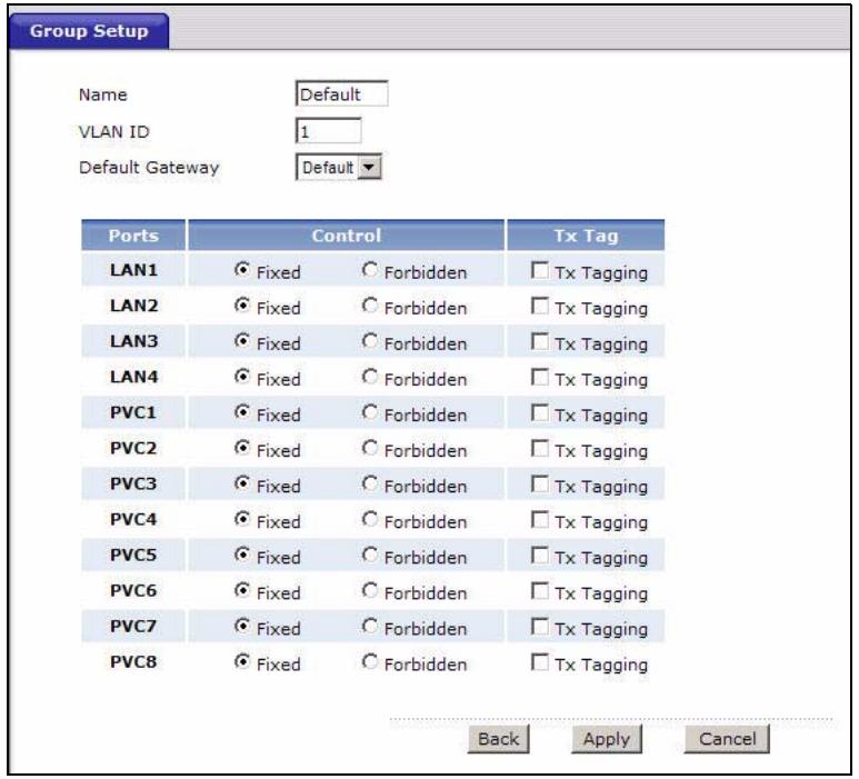 ZYXEL LTE7460 - Editing 802.1Q/1P Group Setting - 1