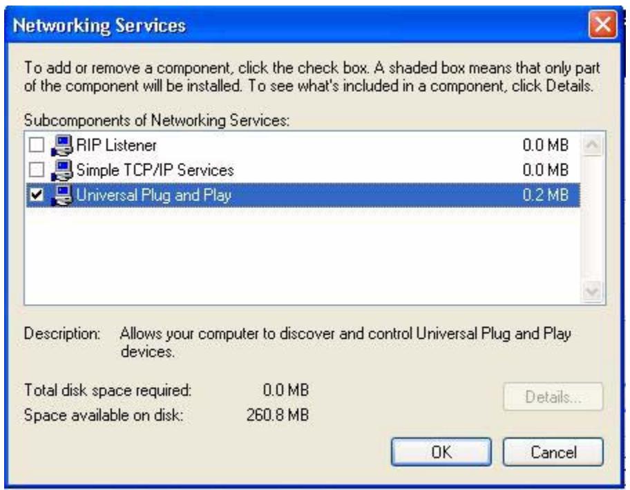 ZYXEL LTE7460 - Installing UPnP in Windows XP - 3