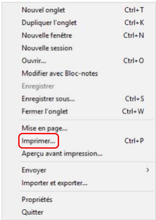 CANON MF232W - Sélectionnez [Imprimer] dans le menu de l'application. - 1